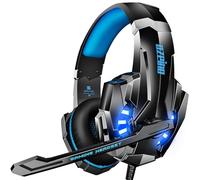 Ozeino Cascos Gaming para Ps4 Ps5 PC Switch Xbox, Auriculares Gaming con Sonido 3D Estéreo Micrófono de Cancelación de Ruido Luz RGB, Cascos con Cable para Laptop Teléfono Mac