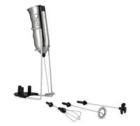 Ozeri Deluxe Milk Frother & Whisk in Stainless Steel, with Stand and 4 Frothing Attachments