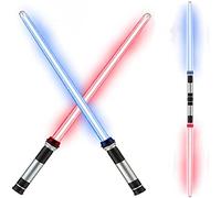 Ozgkee Sable de luz LED para niños, Juguete de sables de luz retráctiles, sables de luz Force FX con luz y Sonido de Lanzador, sables de luz de Space para niños, Carnaval, Regalos de cumpleaños