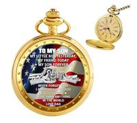 Ozinna Reloj de bolsillo personalizado para mi hijo para hombre, relojes de bolsillo personalizados con nombres, regalos significativos de graduación, regalos de cumpleaños del día del padre para hijo