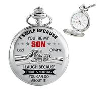 Ozinna Reloj de bolsillo personalizado para mi hijo para hombre, relojes de bolsillo personalizados con nombres, regalos significativos de graduación, regalos de cumpleaños del día del padre para hijo