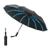 Oziral Paraguas de bolsillo automático, resistente a las tormentas, duradero, impermeable, equipado con 12 costillas reforzadas y 132 mini costillas, fácil de transportar, apertura y cierre automático