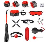 Oziral Set de bondage BDSM para parejas de 13 pcs kit de bondage rojo