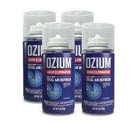 Ozium One-Shot Total Air Refresh - Eliminador de olores de coche de 2 onzas (4 unidades)