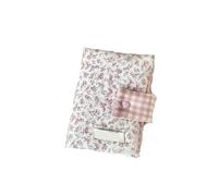OZLCUA A6 hecho a mano estampado floral trébol libro cubierta de la chaqueta mayor portátil, bloc notas, funda protectora del diario(Color-02)