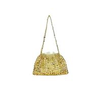 OZLCUA Bolsos Rhinestone Bolso de mano for llevar debajo del brazo, tejido a con cuentas semillas melón y cristales brillantes