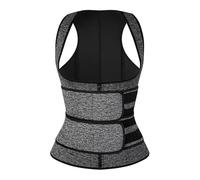 OZLCUA Corsé Reductor de Cintura for Mujer, con Cremallera y cinturón Reductor, Moldeador Corporal Adelgazante.(Grey,XL)