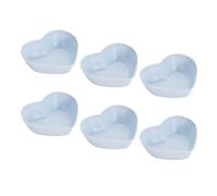 OZLCUA Cuencos Aperitivos Juego de 6 platos pequeños plástico for condimentos, ideales for la cocina. Perfectos for mojar aperitivos y salsas(Love blue 6pcs)