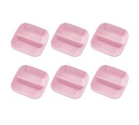 OZLCUA Cuencos Aperitivos Juego de 6 platos pequeños plástico for condimentos, ideales for la cocina. Perfectos for mojar aperitivos y salsas(Double pink 6pcs)