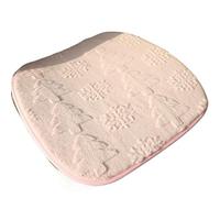 OZLCUA Funda Asiento Coche Universal Fundas de Asiento Coche Felpa, cómodas y Antideslizantes, Accesorios súper cálidos acogedores, for otoño e Invierno(Pink Square Pad)