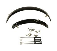 OZLCUA Guarda Barros Bicicleta Guardabarros de fácil instalación for Bicicletas 20 Pulgadas, Incluye Freno V-Brake, Color Negro(20 Inch vshape Black)
