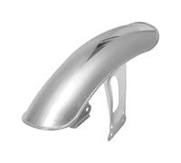 OZLCUA Guarda Barros Bicicleta Guardabarros Trasero de PVC for Motocicleta, Protector contra Salpicaduras, Soporte for Guardabarros Honda, Retro(Silver Front Fender)