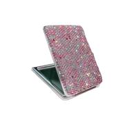 OZLCUA Makeup Mirror Portable Hand Pocket Double Sided Mirror Fold Handheld Salon Compact Mirrors Beauty Tool Gift(Pink)