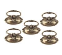 OZLCUA Pomo De Puerta Retro 5pcs Retro Furniture Handles Drawer Jewelry Box Decorative Hardware Door
