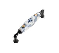 OZLCUA Pomo De Puerta Retro Blue Flower Ceramic Door Handles And Furniture Drawer Pulls Kitchen Cabinet And With Screw(CZ-2245-128)
