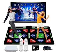 OZLET Alfombrilla de baile HDMI, 64 GB, 1000 juegos, 81 vídeos MTV, 885 canciones. Combina danza, yoga, aeróbicos, correr, deportes y juegos de pensamiento infantiles. Material de franela, adecuado