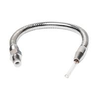 OZLIYY Tubo de Acero Inoxidable o de Metal SS for Agua, Manguera Flexible de refrigerante de Aceite, Tubo de enfriamiento, Interruptor de Torno + Redondo(400mm,1/2_External Thread)
