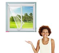 OZMMDA 60 x 60 cm Mosquitera para ventana, mosquitera de malla para mosquitos, con cintas autoadhesivas