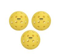 OZO Pickleball - Set de 3 Bolas para Exteriores, 40 Agujeros, Moldeo por Inyección