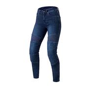 OZONE MOTO Agness II Lady Pantalones Vaqueros de Moto Mujer | Forro de Fibra Aramida | Protectores de Rodilla Nivel 2 | Bolsillos para Protectores de Cadera y Coxis | Slim Fit