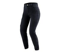 OZONE MOTO Jane Lady Pantalones Vaqueros de Moto Mujer | Forro de Fibra Aramida | Protectores de Rodilla Nivel 2 | Bolsillos para Protectores de Cadera y Coxis | Bolsillo Cargo | Jogger Fit