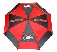OZONE MOTO Team Golf NCAA Georgia Bulldogs - Paraguas de golf de 157,5 cm con funda protectora, diseño de doble toldo de protección contra el viento, botón de apertura automática