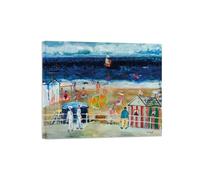 OZPWBVY Famosas Cuadros Arte Mural-Impresión en Lienzo-Playa 3-Póster e Impresiones para Dormitorio Listo para Colgar 50x60cm Enmarcado