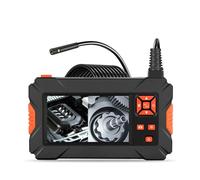 OZSSD Endoscopio industrial impermeable IP68 de doble cámara, boroscopio HD de 4.5 pulgadas, cable duro de 5.5 mm con luces LED ajustables, 5 m