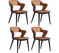 OZSSLJJ Home Restaurant - Juego de 2 taburetes de carbono para manicura, maquillaje, café, negociación, color naranja