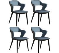 OZSSLJJ Home Restaurant - Juego de 2 taburetes de carbono para manicura y maquillaje, silla de negociación, color azul