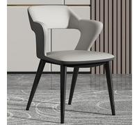 OZSSLJJ Sillas De Comedor, Cocina, Cómodos Asientos De Recreación for Juegos, con Asiento con Cojín De Cuero Sintético Suave Y Patas De Metal.(A)