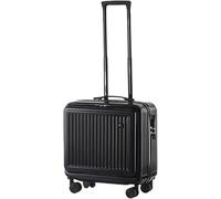 OZSSLJJ Small Carry On Luggage Front Cover Full Open Suitcase Checked(Black,20inch)