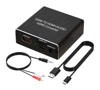 Ozvavzk HDMI Audio Extractor 4K HDMI Optisch Splitter Adapter Toslink SPDIF 3,5 mm Stereo L/R Audio Out Support 5.1 HDCP 3D 1080P Dolby Digital DTS PCM