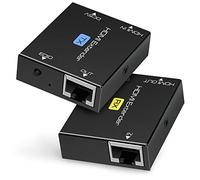 Ozvavzk HDMI Extender 60m HDMi Extensor 1080P a 60Hz Repetidor Convertidor de Red Ethernet sobre Single RJ45 Cat5e/6/7 Cables para PC DVD Sky HD Box PS3/4 Caja Satelital y Más Dispositivos
