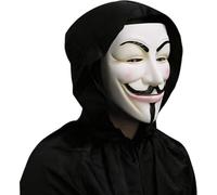 Ozvavzk Máscara de Hacker V para Vendetta Máscara Halloween Anonymous Mask Caretas para Carnaval Disfraz de Halloween Cosplay Accesorios Fiesta Props