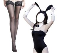 OZXVXZO Conejito Conjunto de Lencería, 7 Pcs Disfraz de Conejita de Anime Cosplay Conjuntos de Lencería para Mujer Body de Encaje Sexy con Medias Ligas de Encaje Lencería Ropa Interior Trajes