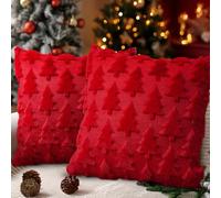 OZXVXZO Juego de 2 Funda de Cojin Navidad, 45x45cm Fundas de Almohada Navideña Decoración Navideña de Cojines para Silla Sofá Dormitorio Salón Decoración del Hogar-E