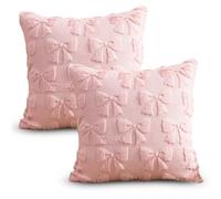 OZXVXZO Juego de 2 Fundas Cojines Rosa 45x45 Fundas de cojín de Felpa de Piel Sintética Suaves Cojines Sofa Mullidos Decoración de Cojines Modernos para Sala de Estar Sofá Dormitorio del Coche