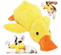 OZXVXZO Juguetes Perro Pato Antiestrés, Pato Antiestrés para Perros, Juguete de Pato Masticable Interactivo, Pequeño Pato Amarillo Juguetes para Perros para Perros Pequeños y Medianos(29x23cm)