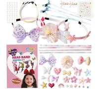OZXVXZO Kit para Hacer Diademas d para Niñas,DIY Diadema Set para Niña, Kit Manualidades para Niñas, Diadema Manualidades,Regalo para Cumpleaños y Navidad
