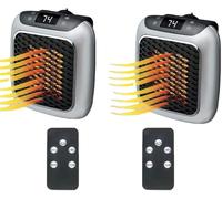 Ozzie Heater, Calefacción eléctrica de pared 800 W, calentador enchufable, calentador de cerámica con mando a distancia, mini calefacción para toma de pared, pared Home Bedroom Office,2 piezas