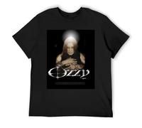 Ozzy Osbourne - Camiseta esencial unisex de algodón versátil de manga corta con cuello redondo para todos los atuendos, Negro, XXL