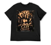 Ozzy Osbourne - Camiseta unisex clásica blanca 100% algodón, manga corta, cuello redondo, para hombre y mujer, ropa básica casual, Negro, XXL