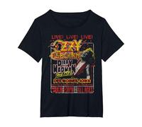 OZZY Osbourne Diary Tour Des Moines Iowa Camiseta, Mujer Tallas Grandes, Negro, 6XL Grande