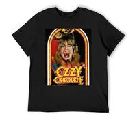 Ozzy Osbourne - Juego de 3 camisetas esenciales de algodón de manga corta con cuello redondo para armario, Negro, XL