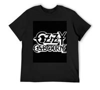 Ozzy Osbourne - Paquete de 5 camisetas básicas de algodón de manga corta con cuello redondo, Negro, XXL