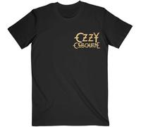 Ozzy Osbourne 'Patient No. 9 Gold Logo' (Negro) Camiseta - ¡NUEVO Y OFICIAL