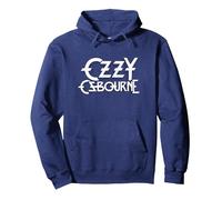 OZZY Osbourne White Logo Sudadera con Capucha, Unisex para Adultos, Azul Marino, XXL
