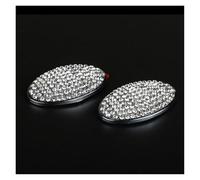 Ozzyr Perilla de palanca cambios coche, cristal ostentoso, pegatina brillante diamante para Cooper S para Clubman F54 F55 F56, cubierta, 2 uds(Prata)