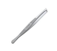 P-02 - Pinzas para cejas, pinzas de extracción con funda protectora de PVC, longitud total 9 cm